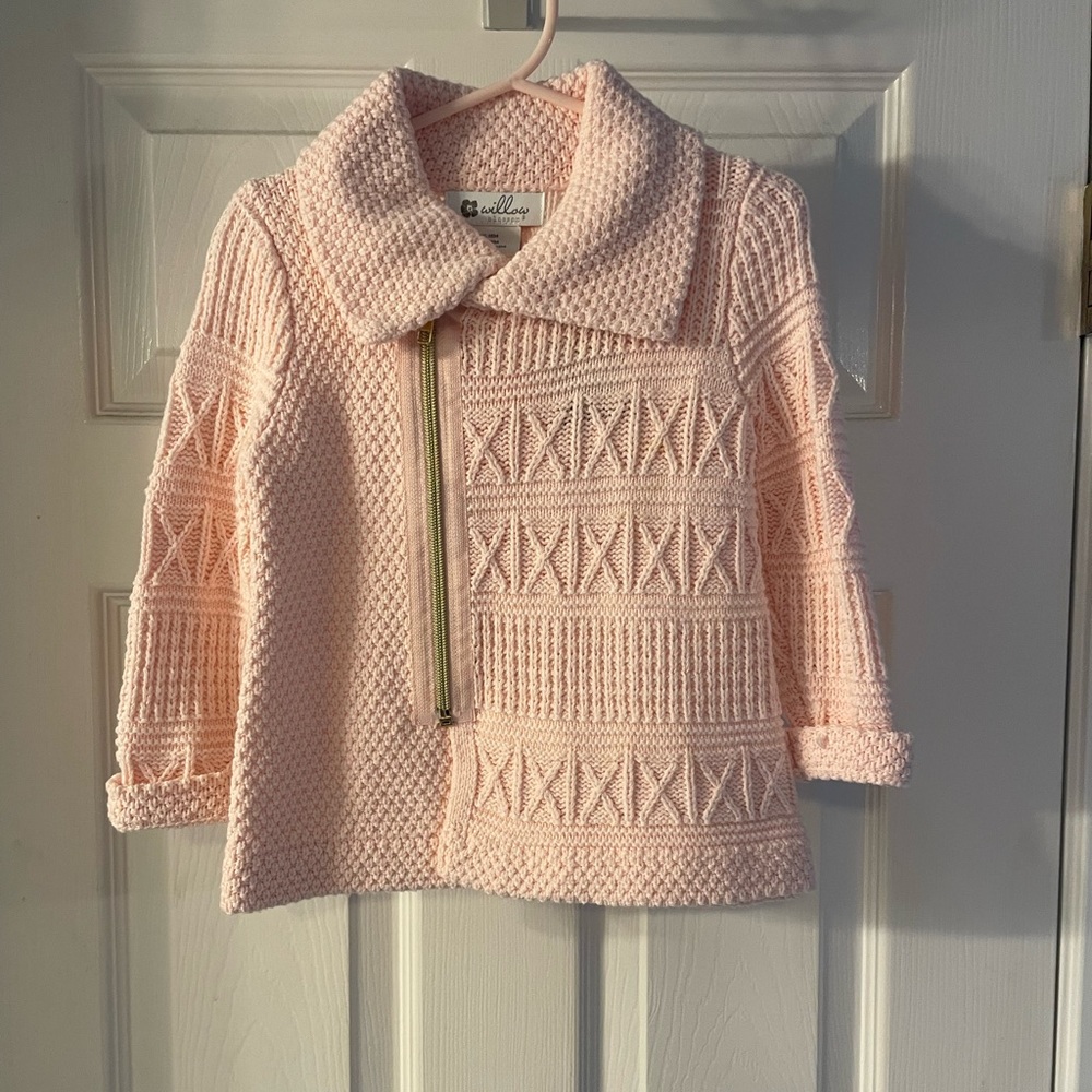 NWT girls pink zip-up sweater 18months